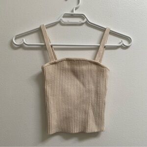 Zara Ribbed Knit Crop Top S